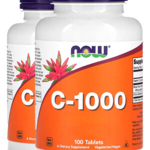 Now Foods Vitamina C 1000mg+r. Mosqueta 100tab Importado 2un