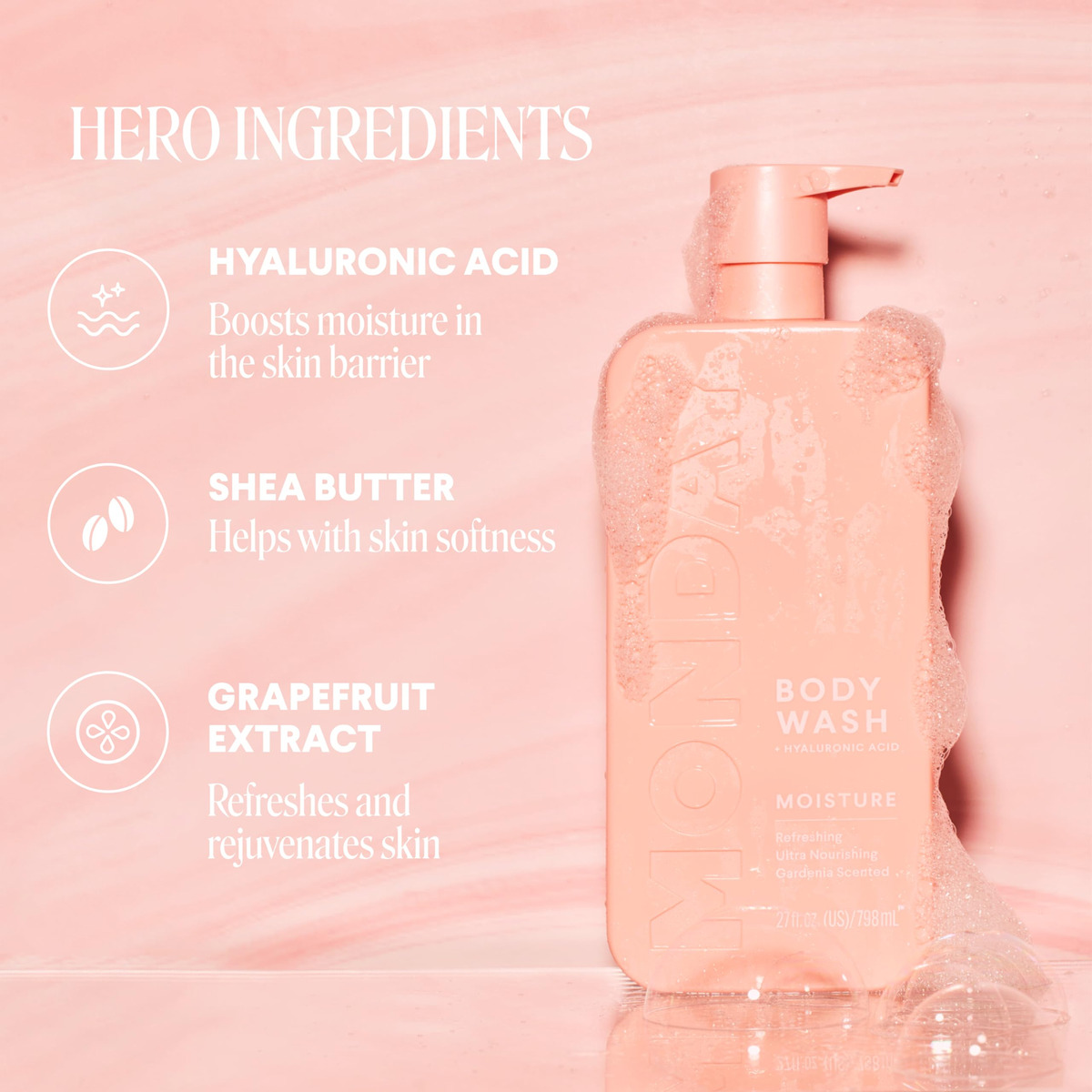 Body Wash Monday Haircare Moisture Com Manteiga De Karité 80 - Imagem 4