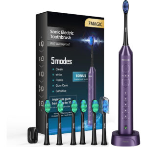 Escova De Dentes Elétrica 7magic 7m Sonic 40000 Vpm Purple