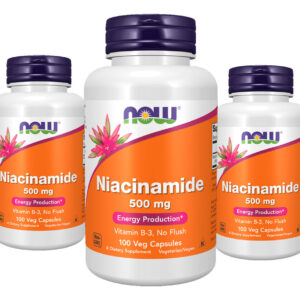 Niacinamida Vit B-3 500mg Now Foods 100 Veg Caps 3un Sabor Sem Sabor