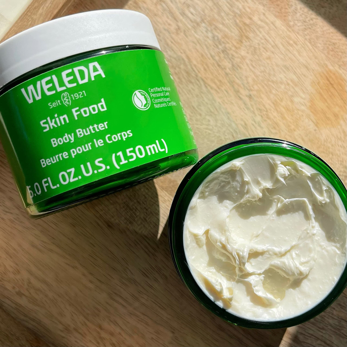 Frasco De Vidro Sustentável Body Butter Weleda Skin Food 150 - Imagem 7