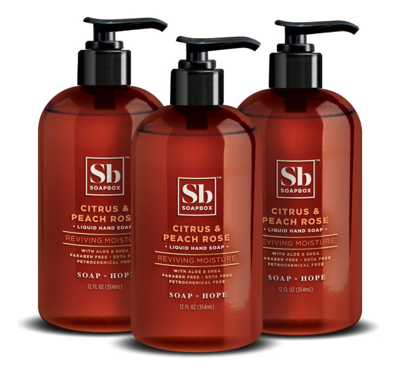 Sabonete Líquido Para Mãos Citrus & Peach Rose 360ml X3