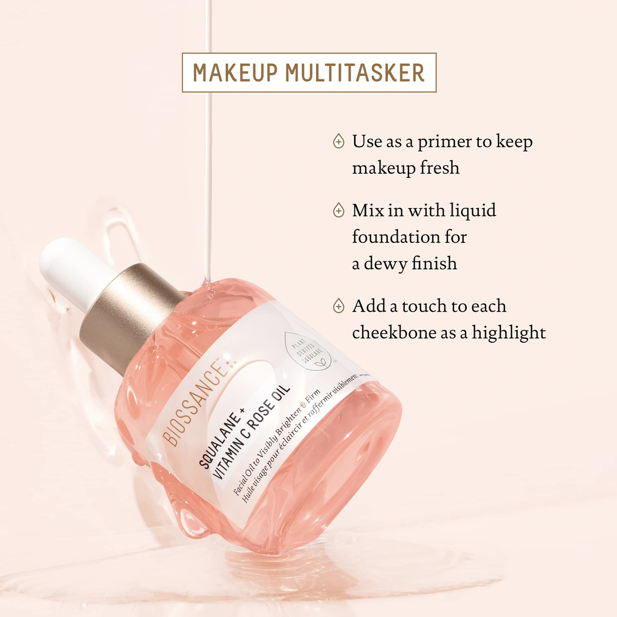 Óleo Biossance Mini Squalane + Vitamina C Rose Firming - Imagem 5