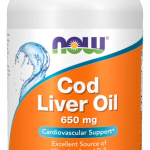 Óleo De Fígado De Bacalhau 650 Mg 250 Cápsulas Cod Liver Oil