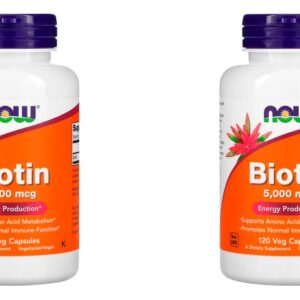 Biotina 5000mcg Now Foods 120veg Caps 2un