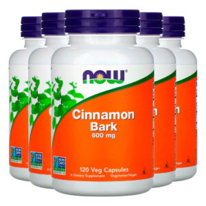 Casca De Canela 600mg 120 Cáps Importado 5un Now Foods