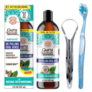 Enxaguante Bucal Gurunanda Com Óleo De Coco Com 236,5 Ml De