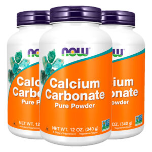 Carbonato Cálcio Pó 340g Importado 3un Now Foods