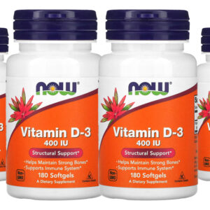 Vitamina D-3 Now Foods 400 Iu 180 Caps Softgels 4un