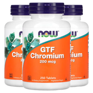 Cromo Gtf 200mcg Forma Ativa Now Foods 250tabs Importado 3un
