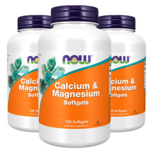 Cálcio E Magnésio Vit D3 Zinc 120sof Importado 3un Now Foods