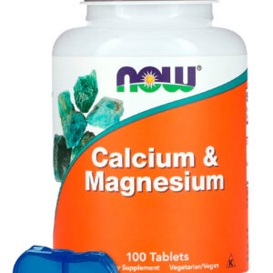 Cálcio E Magnésio Now Foods 500/250mg 100 Tabs +porta Cáps