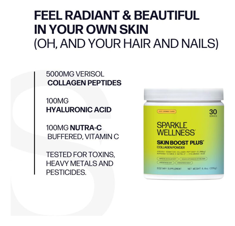 Colágeno Em Pó Sparkle Skin Boost Plus Açaí Lemonade 30-set - Image 6