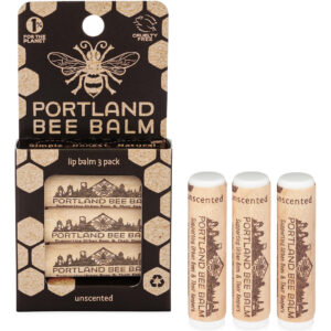Bálsamo Labial Portland Bee Balm, Sem Perfume, 3 Unidades, T