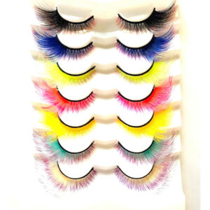 Cílios Postiços Sunniess Ombre Colorido Cateye, 7 Pares (7ce