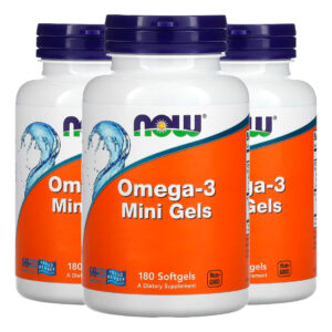 Ômega-3 Mini Gels Now Foods 180 Softgels Importado 3un