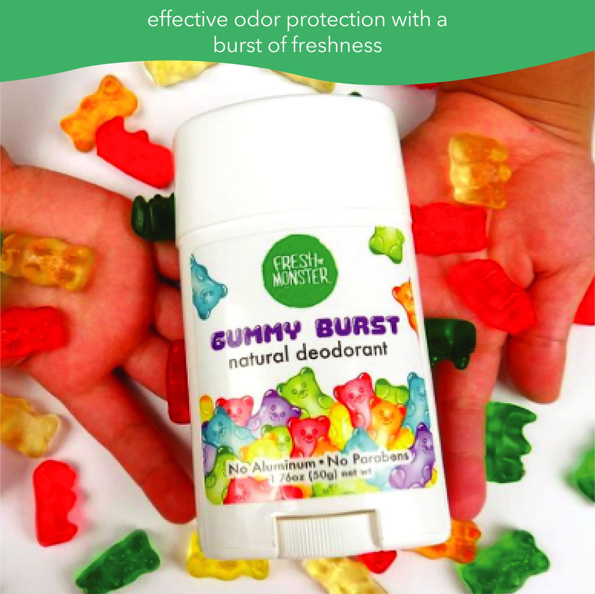 Desodorante Fresh Monster Natural Kids Teens 50ml, Pacote Co - Imagem 6
