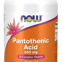 Ácido Pantotênico ( B5 ) 500mg 250 Veg Caps Now Foods Sabor Sem Sabor