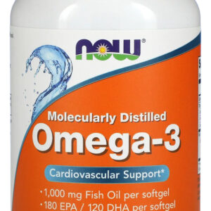 Ômega-3 Molecularmente Destilados Now Foods 200softgels Sabor Sem Sabor