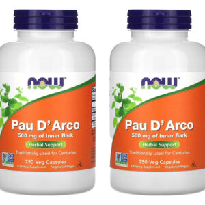 Pau Darco 500mg Now Foods 250veg Caps 2un Sabor Sem Sabor