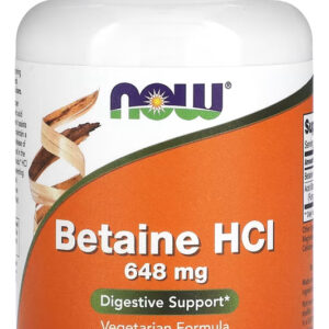 Betaína Hcl 648mg Now Foods Betaine Hcl 120 Veg Caps Sabor Sem Sabor