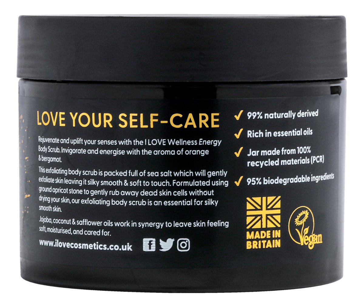 Esfoliante Corporal I Love Cosmetics Wellness Energy Para Mu - Imagem 2