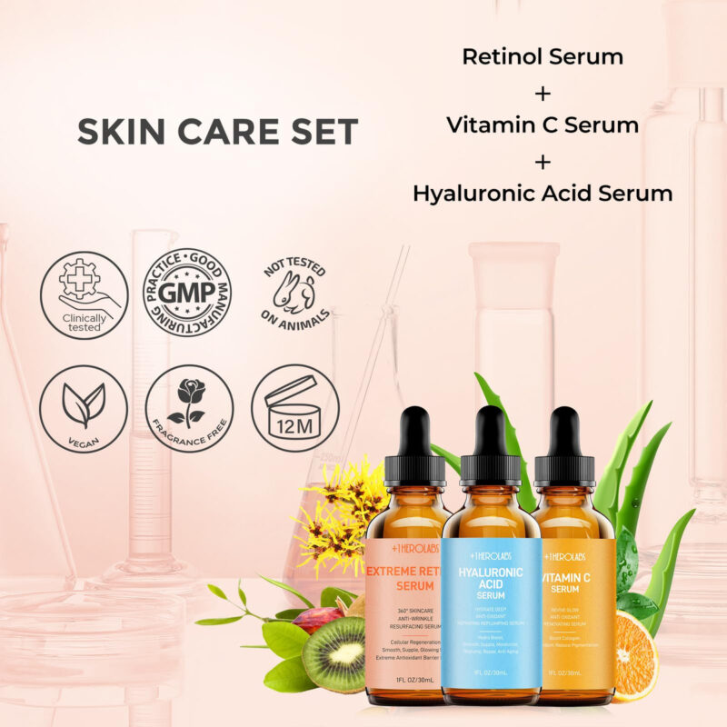 Conjunto De Cuidados Com A Pele Facial+1 Soro De Retinol Her - Image 7