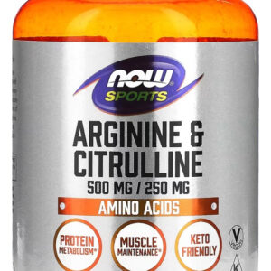 Arginina 500mg E Citrulina 250mg Nowfoods 120vegcaps Eua/usa Sabor Sem Sabor