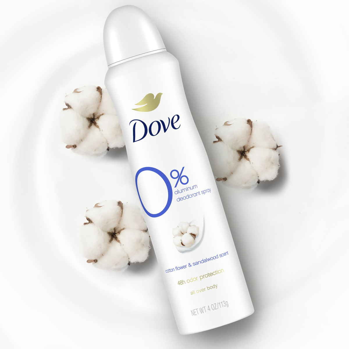 Desodorante Dove 0% Alumínio Em Spray Seco Para Flores De Al - Imagem 4