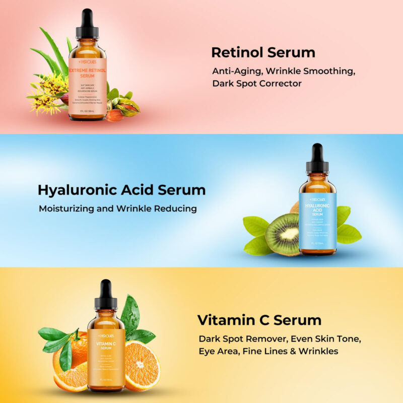 Conjunto De Cuidados Com A Pele Facial+1 Soro De Retinol Her - Image 4