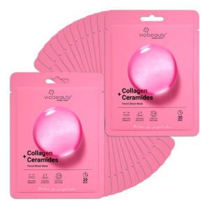 Máscara Facial De Colágeno Viabeauty Rejuvenescedora Com Cer