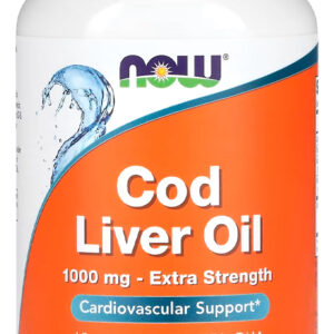 Óleo Fígado Bacalhau 1000mg Now Foods 180 Soft Importado