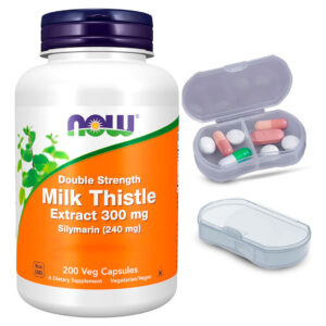Cardo Mariano 300mg Now Foods 200cáps + Porta Cápsulas