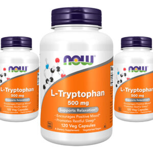 L-triptofano 500mg Now Foods L-tryptophan 120 Veg Caps 3un Sabor Sem Sabor