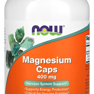 Magnésio Magnesium 400mg Now Foods 180 Veg Caps