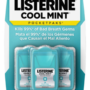 Listerine Pocketpaks Mint Kills Germs, 24 Tiras, Pacote Com