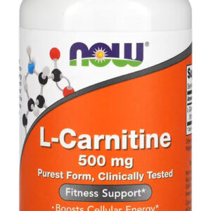 L Carnitina Now Foods 500mg 60veg Capsulas Sabor Sem Sabor