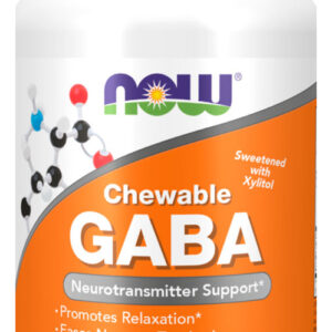 Gaba 250mg Now Foods 90 Chewables Mastigáveis Importado
