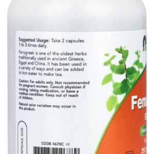 Feno-grego 500mg 250 Cáps Importado