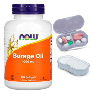 Óleo Borage 1000mg Now Foods 120soft + Porta Cápsulas