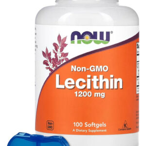 Lecitina 1200mg Now Foods 100cap Softgels + Porta Cápsulas