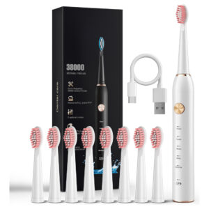 Escova De Dentes Elétrica Ajelu High Vibration 38000vpm 5 Mo