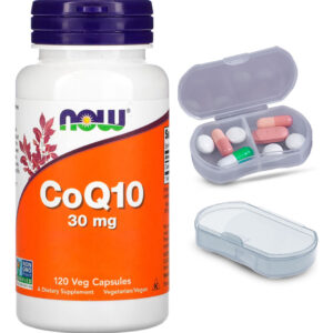 Coenzima Coq10 30mg Now Foods 120 Cáps + Porta Cápsulas
