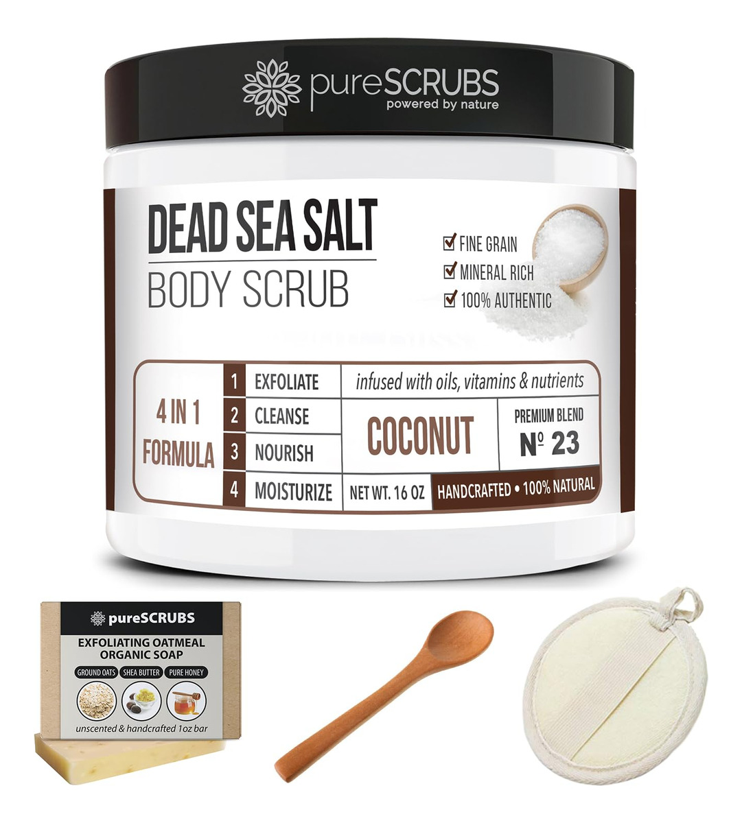 Esfoliante Corporal Purescrubs Premium Coconut 473ml Com Ace - Imagem 7