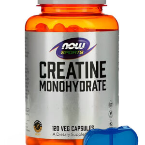 Creatina Monohidratada 750mg Now Foods 120cáps +porta Cáps