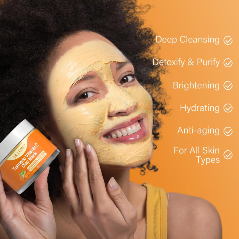 Máscara De Argila Ulluxe Turmeric Vitamina C Para Manchas Es - Image 8
