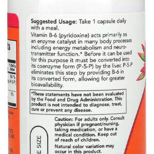 P-5-p 50mg Now Foods 90 Cápsulas + Porta Cápsulas