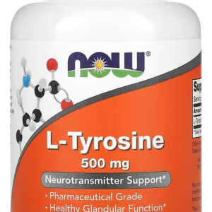 L Tyrosine Tirosina 500 Mg 120 Cápsulas Now Foods - Imp Eua Sabor Sem