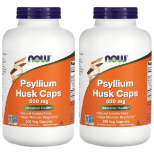 Fibra De Psyllium 500mg Now Foods Psyllium 500veg Caps 2un