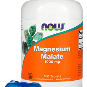 Magnésio Dimalato Malate Now Foods 180tabls + Porta Cápsulas